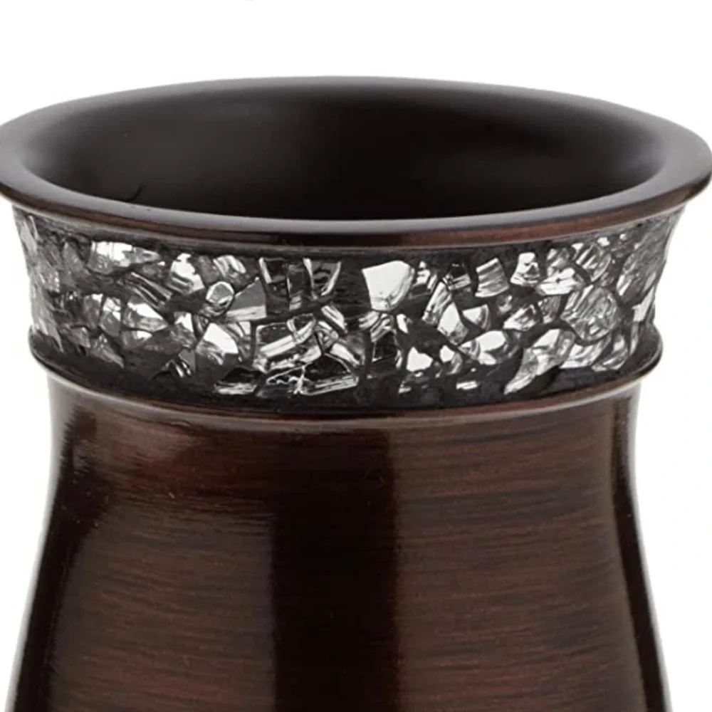 Elite Tumbler Bronze Glass Crystal Trim